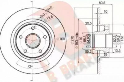 R BRAKE 78rbd17898 -